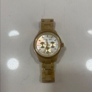 Michael Kors Gold and Cream Watch